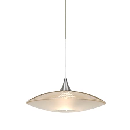 Besa Lighting Spazio Cord Pendant, Gold/Frost, Satin Nickel, 1x35W Halogen 1XT-6294GD-SN